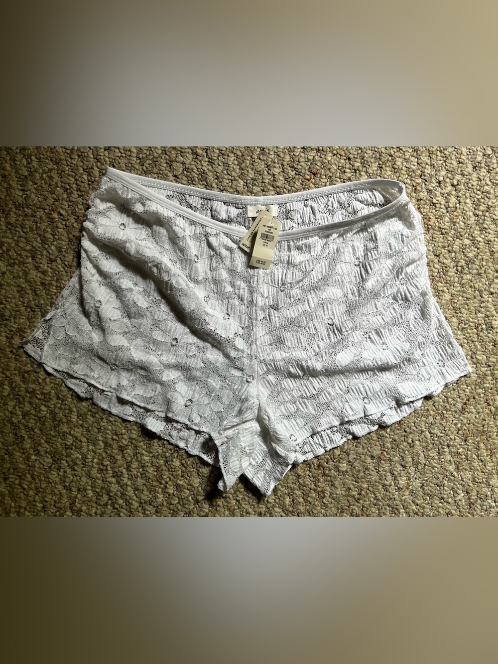 aerie White Lace Sleep boxer Shorts